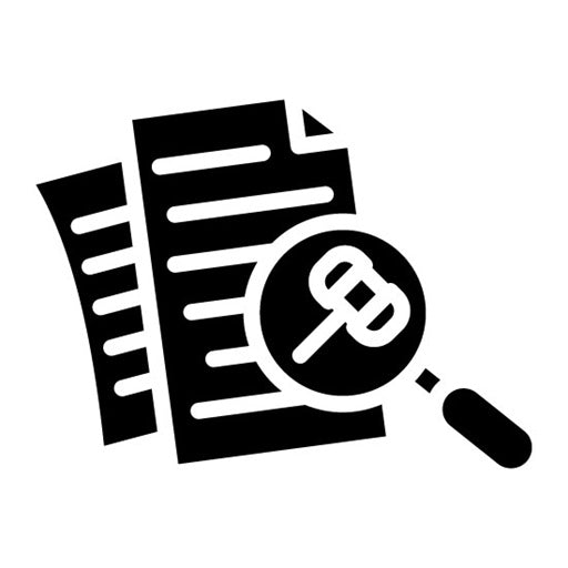 Legal Investigation Glyph Icon