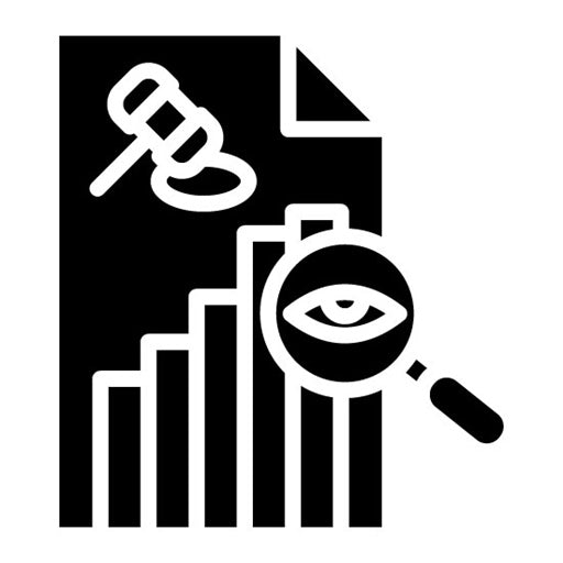 Legal Analysis Glyph Icon