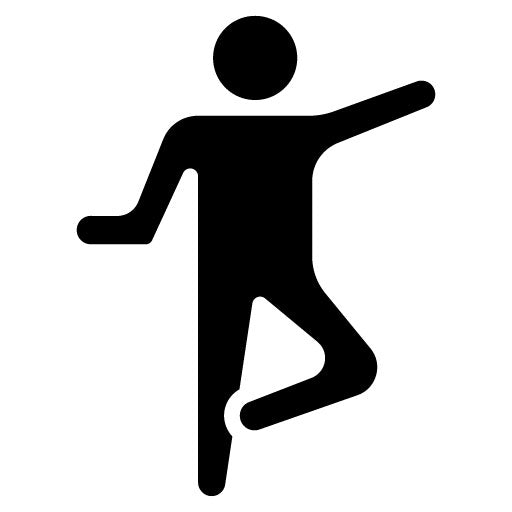 Athlete Stretching Glyph Icon