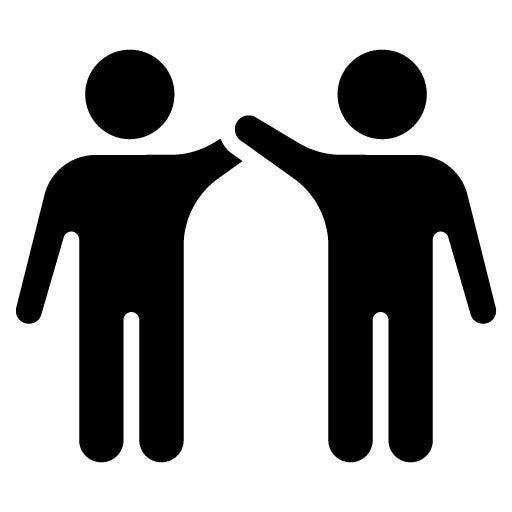 High Five Crowd Glyph Icon