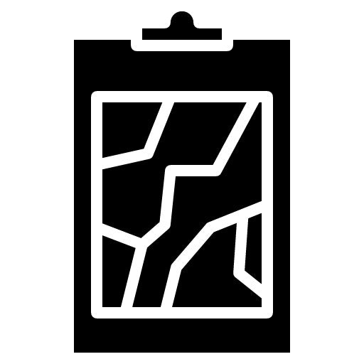 Marathon Map Glyph Icon
