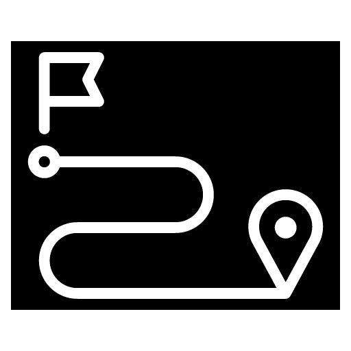 Marathon Route Glyph Icon