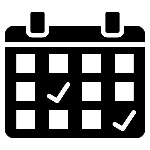 Running Calendar Glyph Icon