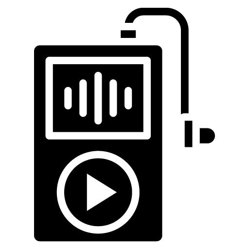 Running Playlist Glyph Icon