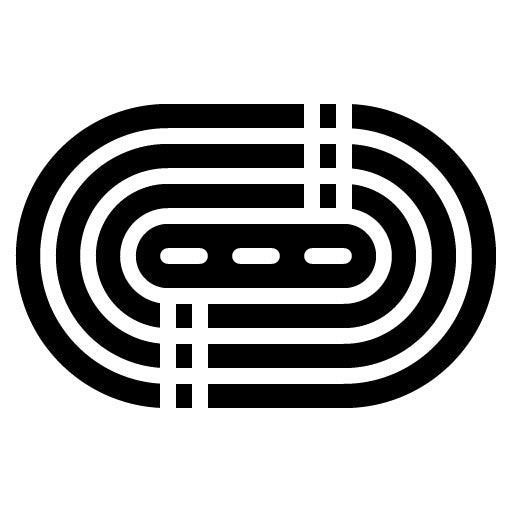 Running Track Glyph Icon | Marathon