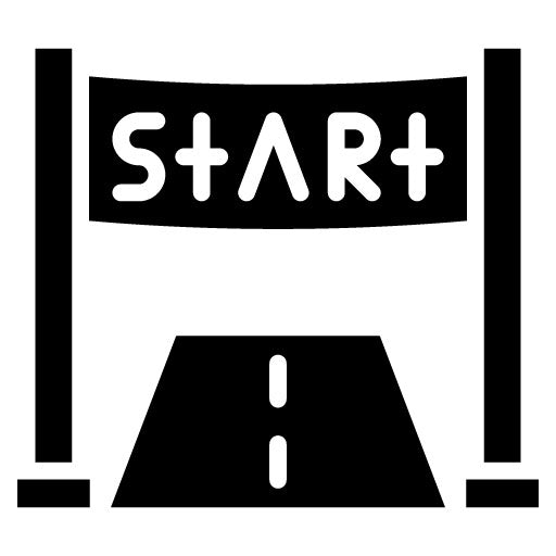 Starting Line Glyph Icon