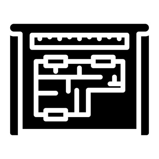 Blueprint Drafting Glyph Icon