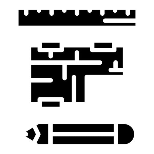 Blueprint Glyph Icon | Engineer in Mechanics