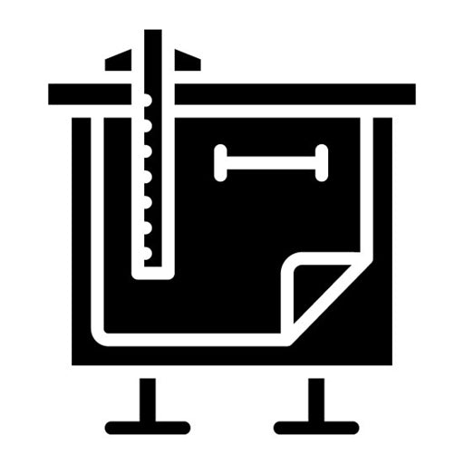 Drafting Machine Glyph Icon