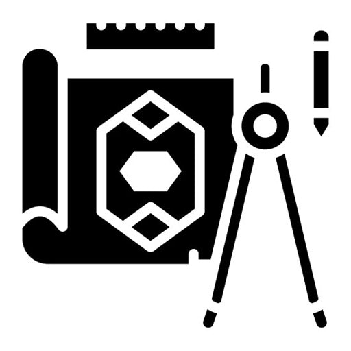 Engineering Diagram Glyph Icon