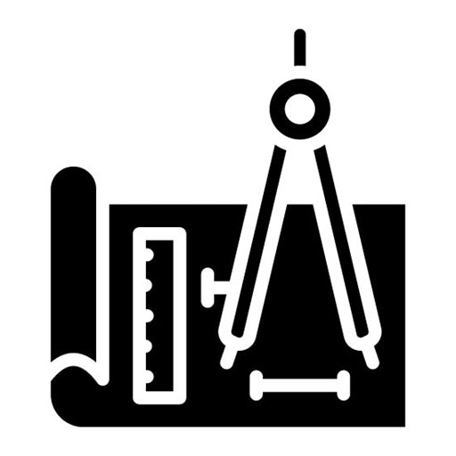 Technical Drawing Glyph Icon