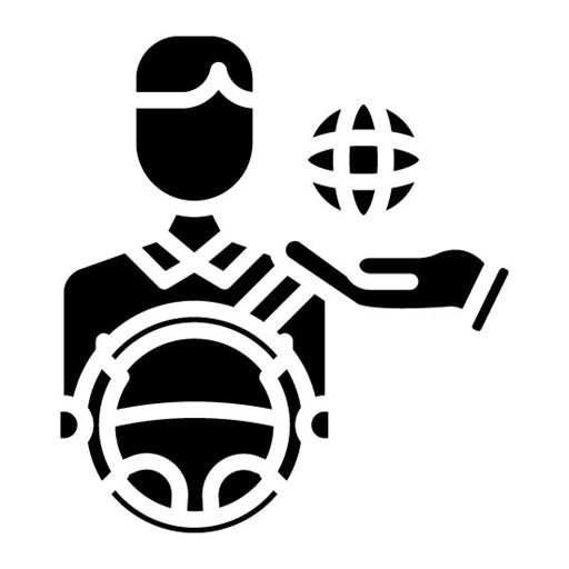 Driver Responsibility Glyph Icon