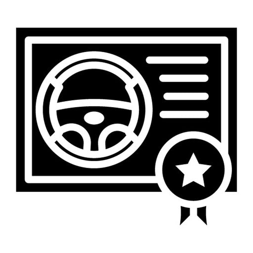 Driving School Diploma Glyph Icon