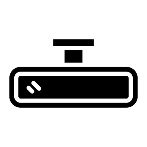 Rearview Mirror Glyph Icon