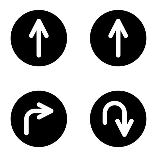 Road Signs Glyph Icon