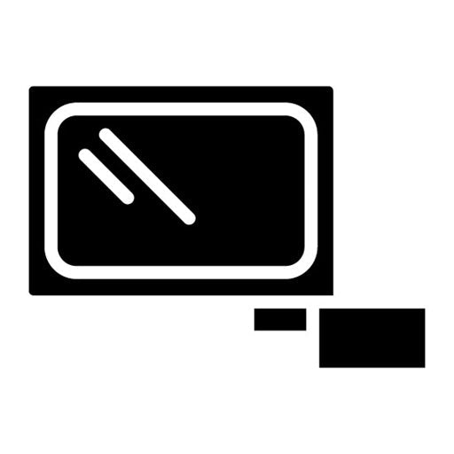 Side Mirror Glyph Icon | Driving School