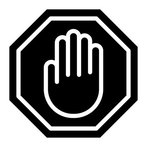 Stop Sign Glyph Icon