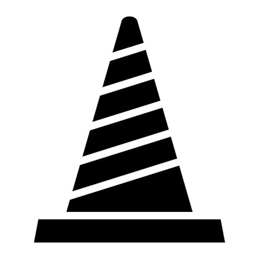 Traffic Cone Glyph Icon | Driving School