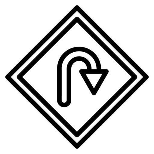 U-Turn Icon | Driving School
