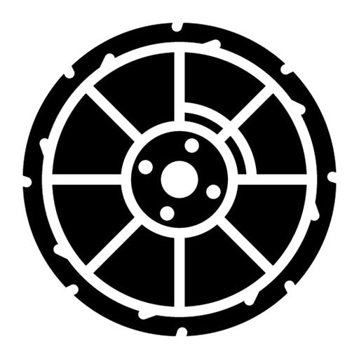 Wheel Glyph Icon | Driving School
