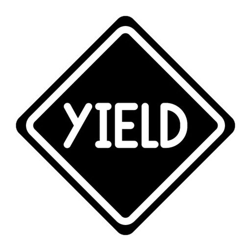Yield Sign Glyph Icon