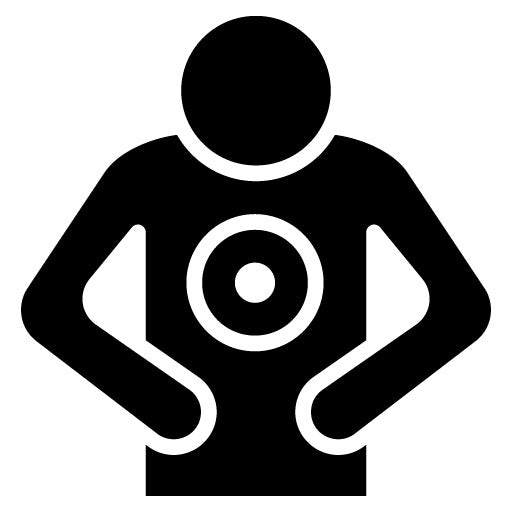 Abdominal Pain Glyph Icon | Body Ache