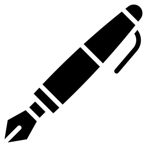 Calligraphy Pen Glyph Icon