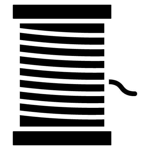 Embroidery Thread Glyph Icon