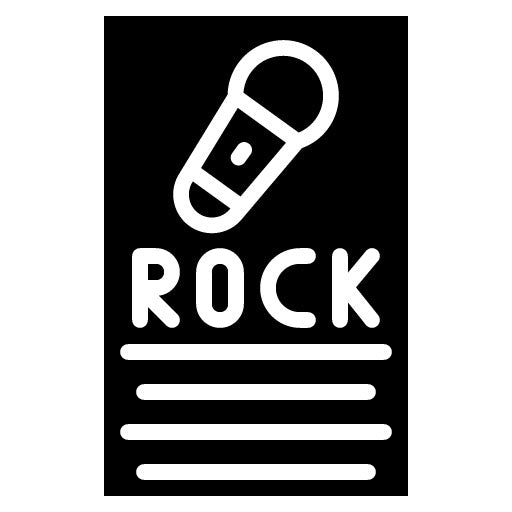Rock Documentary Glyph Icon
