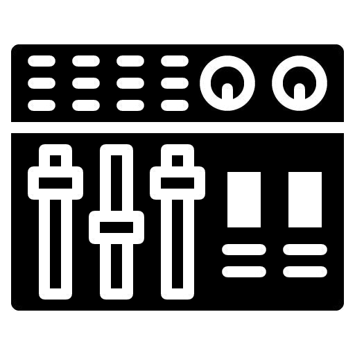 Sound Mixer Glyph Icon | Rock and Roll