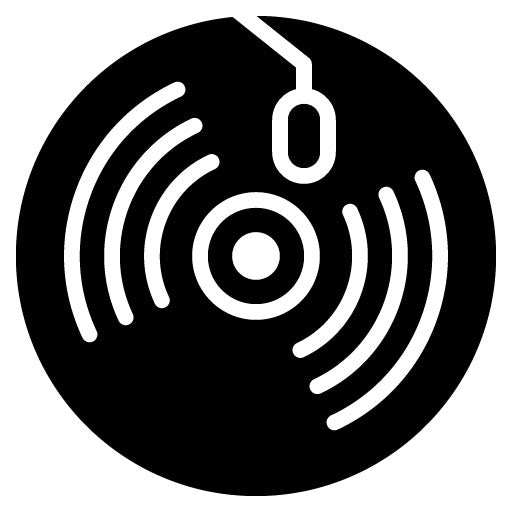 Vinyl Record Glyph Icon | Rock and Roll