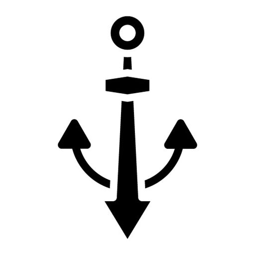 Cruise Anchor Glyph Icon
