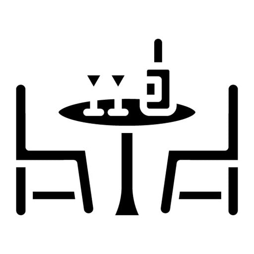 Cruise Dining Table Glyph Icon