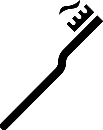 Children Toothbrush Glyph Icon