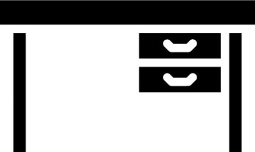Desk Glyph Icon | Raising Children