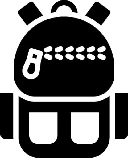Kids Backpack Glyph Icon