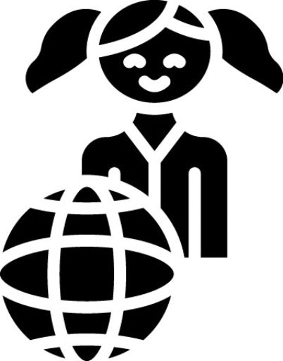 Kids Globe Glyph Icon
