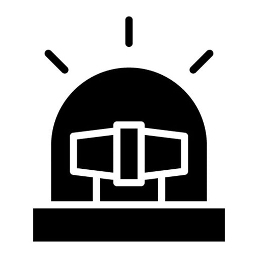 Ambulance Siren Glyph Icon