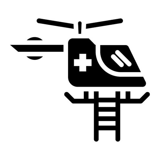 Helicopter Rescue Glyph Icon