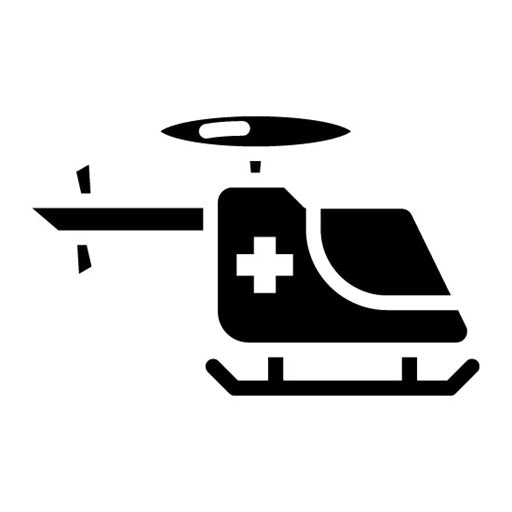 Rescue Chopper Glyph Icon