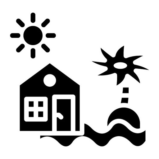Beach House Glyph Icon