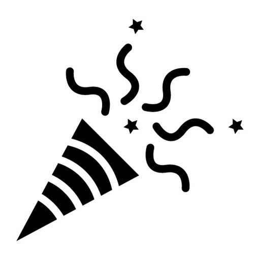 Celebration Glyph Icon | Retirement