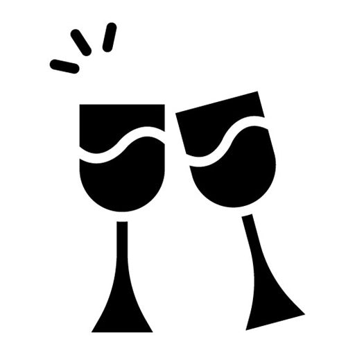 Cheers Glyph Icon | Retirement
