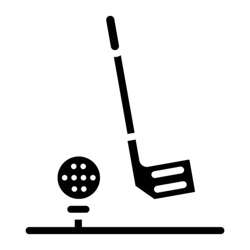 Golf Clubs Glyph Icon | Retirement