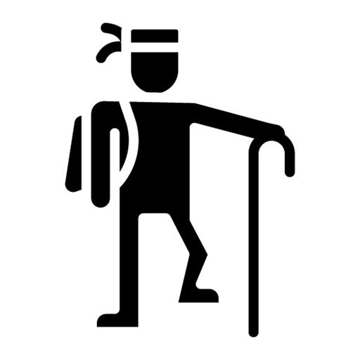 Hiking Glyph Icon | Retirement