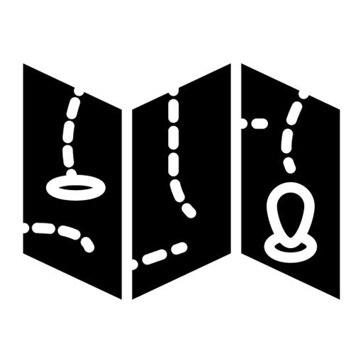 Travel Map Glyph Icon | Retirement