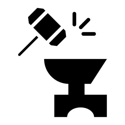 Crafting Hammer Glyph Icon