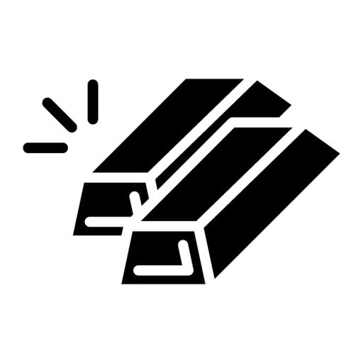 Gold Nugget Glyph Icon | Mining And Crafting