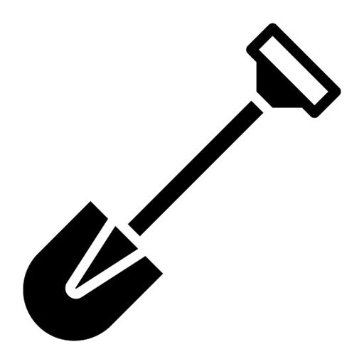 Shovel Glyph Icon | Mining And Crafting
