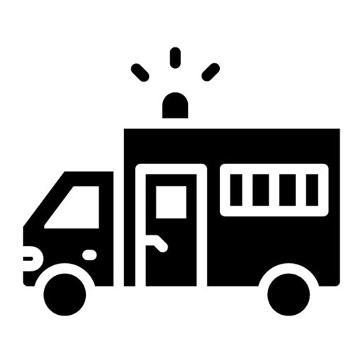 Ambulance Van Glyph Icon